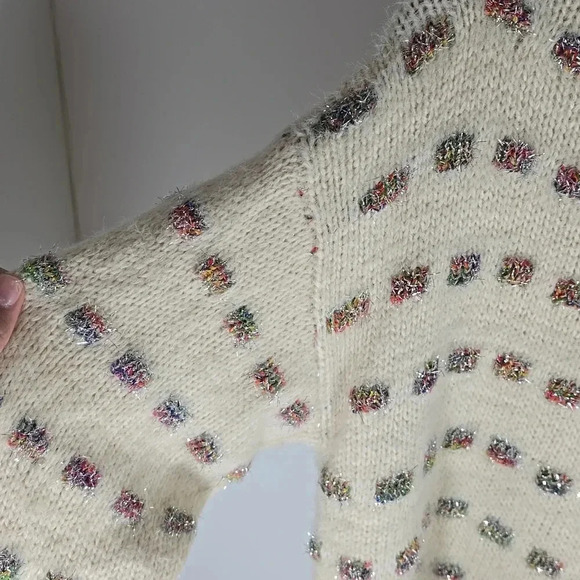 {Anthropologie} Moth Metallic Check Sweater - Picture 7 of 12